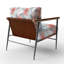 Chaise rembourrée Coastal Hibiscus Breeze-2085301132