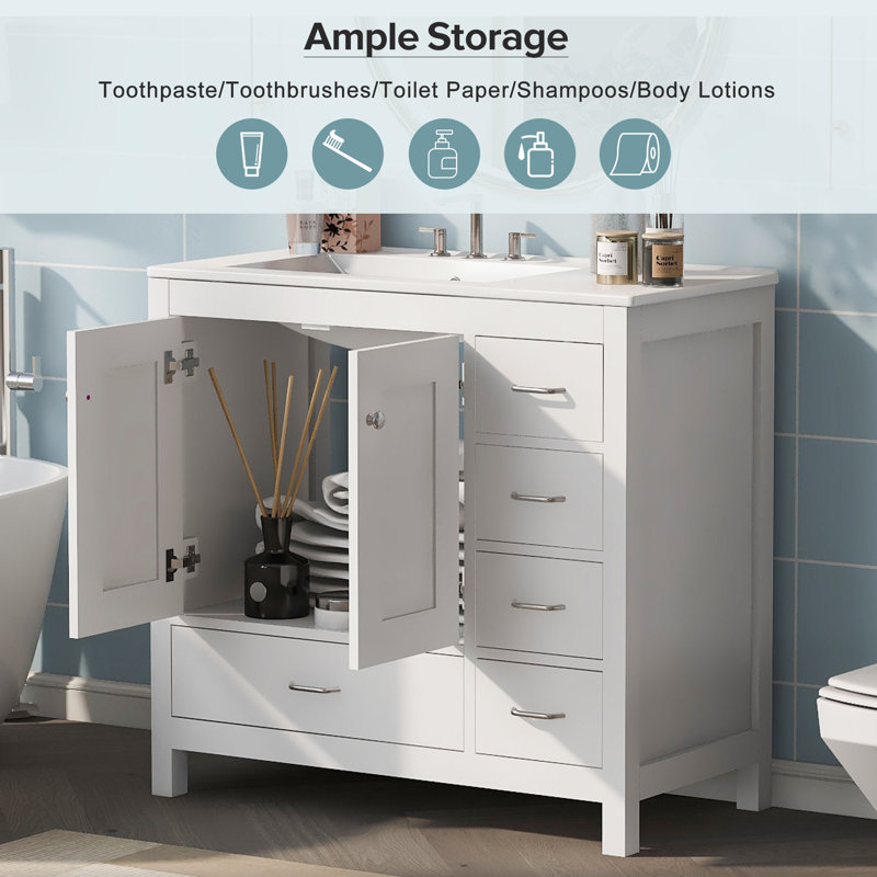 Base de meuble-lavabo simple 36 po seulement
