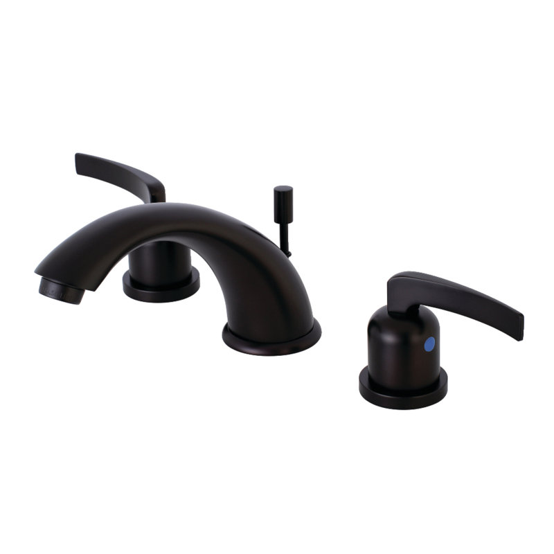 Kingston Brass Centurion Two-Handle 3-Hole Deck Mount Widespread Bathroom Faucet with Retail Pop-Up Drain, Oil Rubbed Bronze
