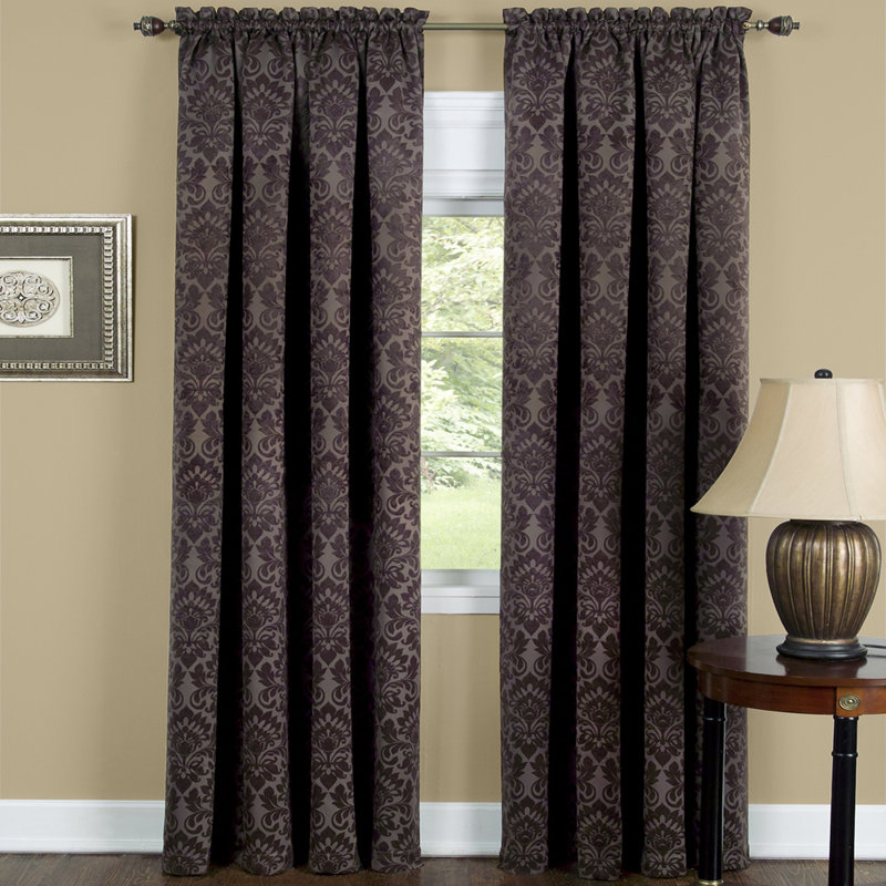 Herrington Blackout Curtain Pair, Brown, 52" W x 63" L