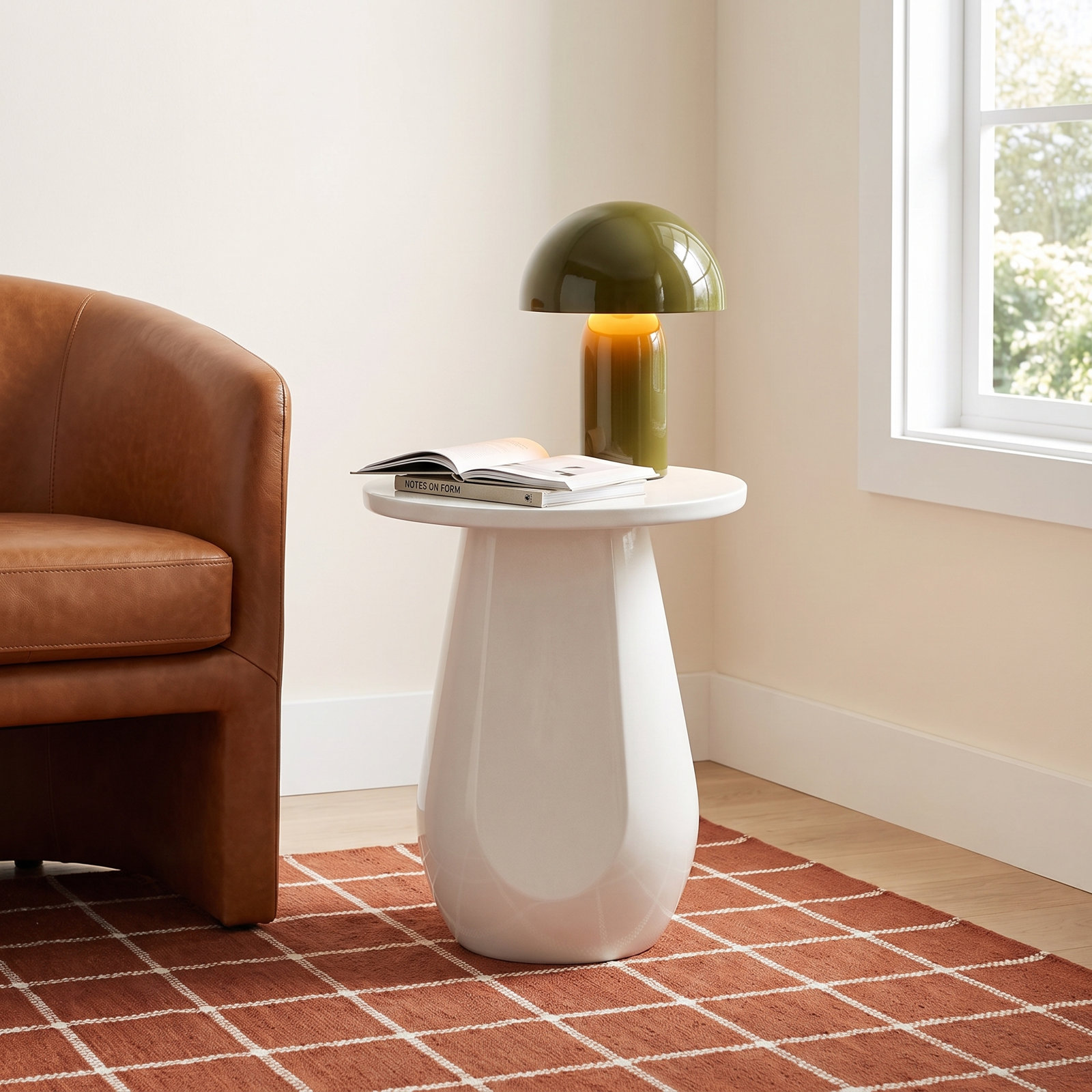 Kaz End Table, White