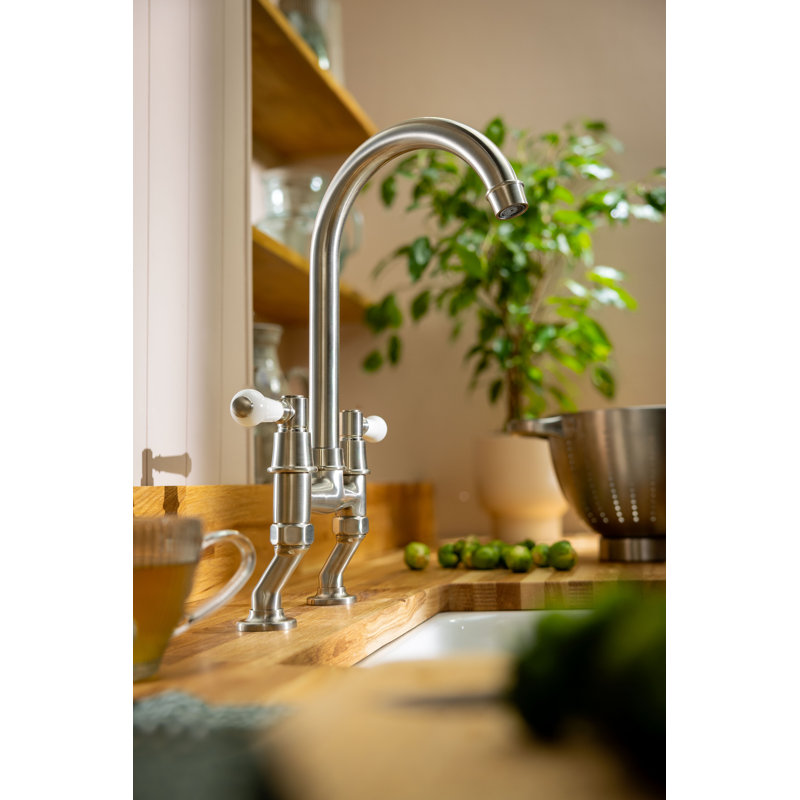 Abode Designs Keswick Bridge Kitchen Faucet, Brushed Nickel