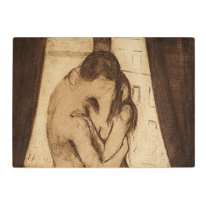 The Kiss Vol.2 by Edvard Munch Chopping Board, 20cm W x 28.5cm L