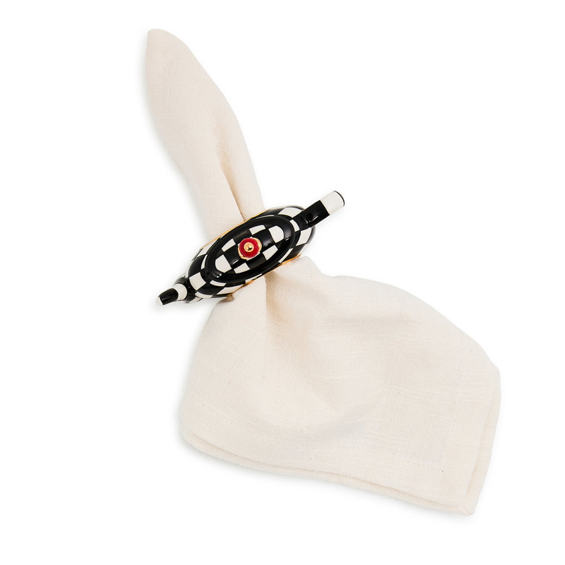 Courtly Check Teapot Napkin Rings