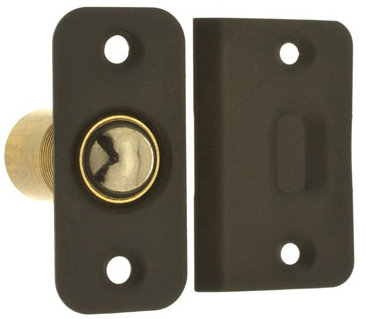 Solid Brass Wide Round Roller Ball Catch, Oil-Rubbed Bronze