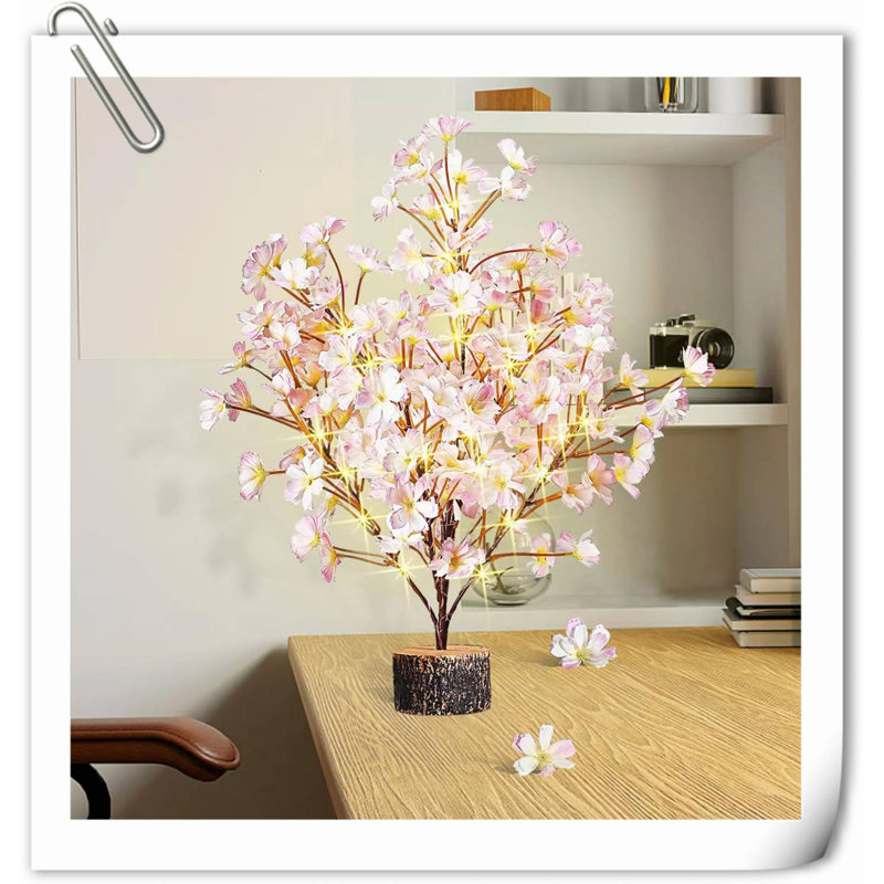 Artificial Tree For Table Decor, 2FT Birch Tree With LED Lights, Warm White Fairy Lights Spirit Tree Lamp For Home Indoor Tabletop Centerpiece, Battery Powered, Timer