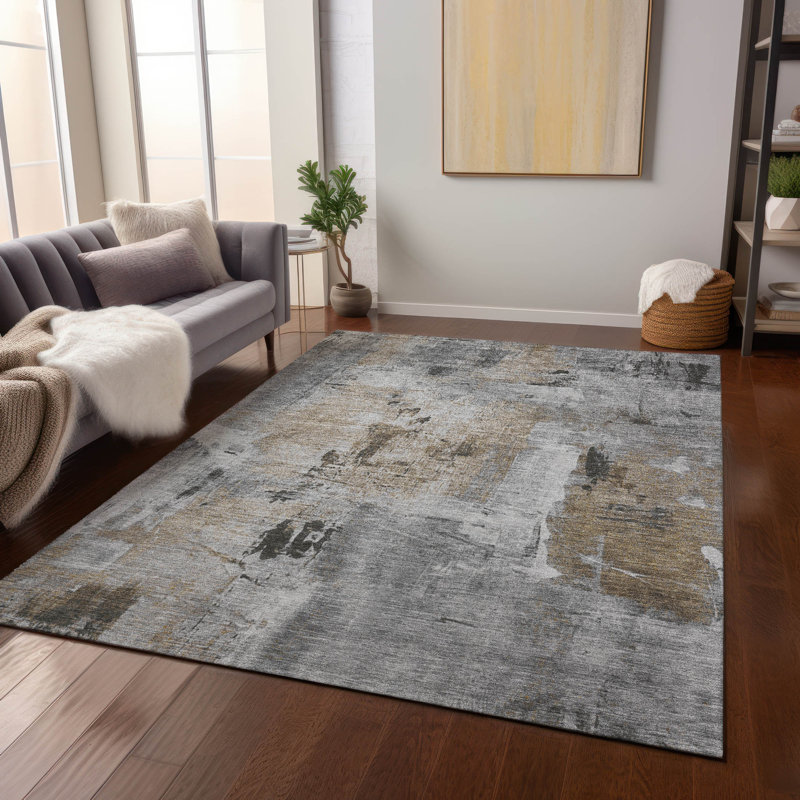 Tapis intérieur / extérieur gris Aria , 9 pi x 12 pi