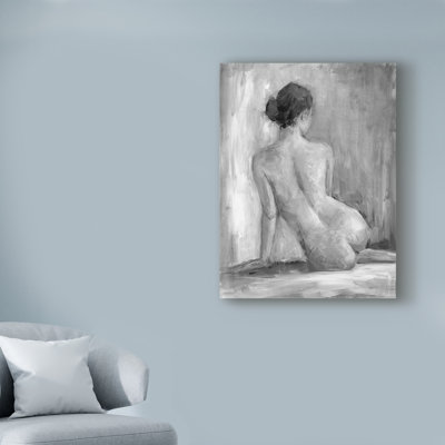 «Figure in Black and White I», reproduction de dessin sur toile tendue