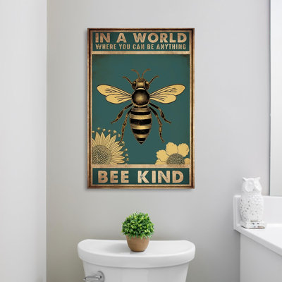 «Bee Kind», impression sur toile tendue