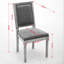 Ensemble de 2 chaises d'appoint à structure en bois avec pieds robustes-640672650