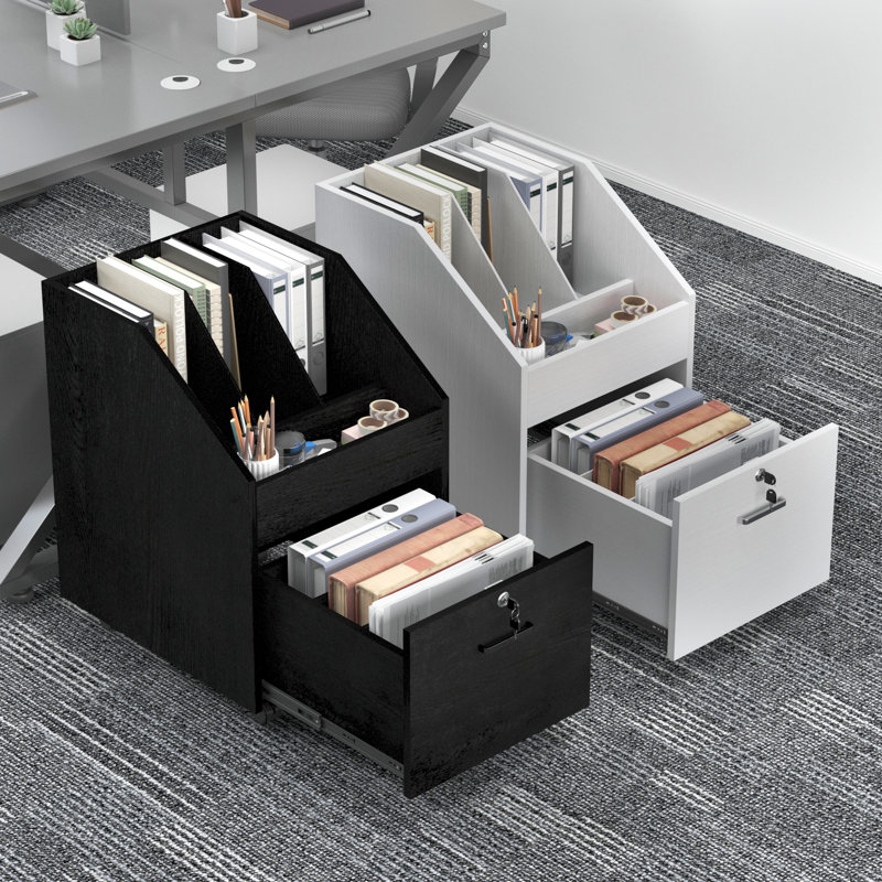15.75'' Wide 1 -Drawer Mobile File Cabinet, White