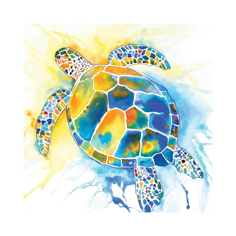 Sea Turtle III 1 Piece Wrapped Canvas Wall Art