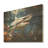 Shark Ballet Painting - Shark Wood Art On Natural Pine Wood-2019615650