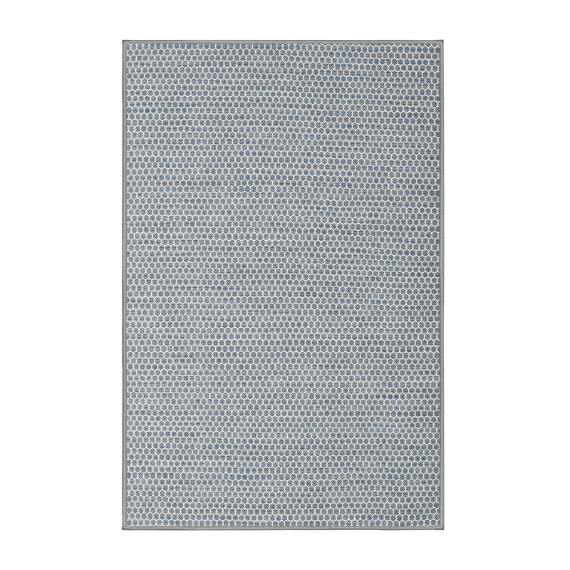 Tapis gris/zone noire contemporaine, Rectangle 2 pi x 4 pi