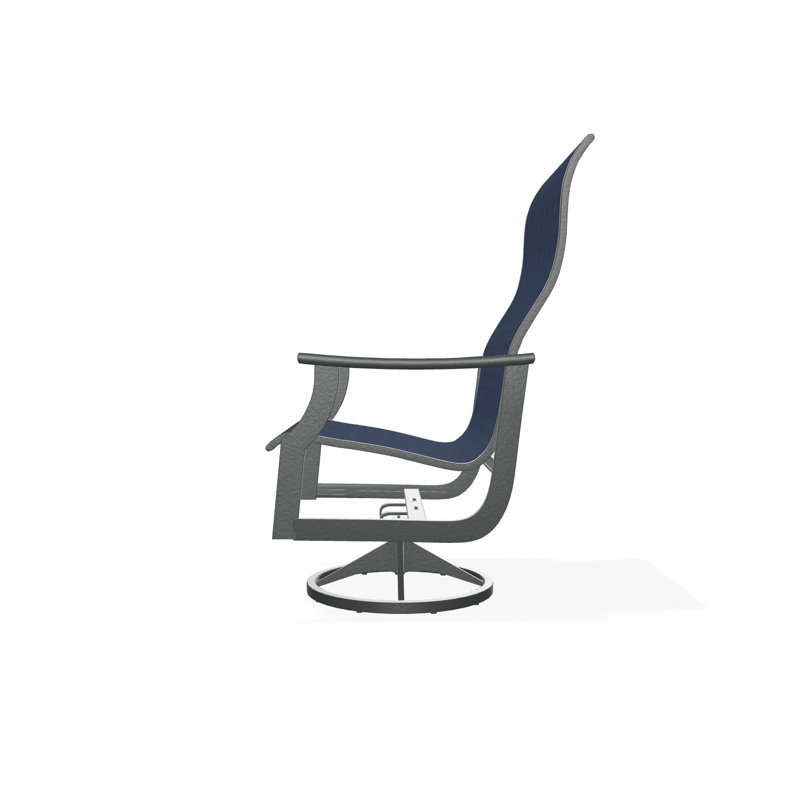 St. Catherine Polymer Outdoor Lounge Chair, Graphite, Collect Indigo