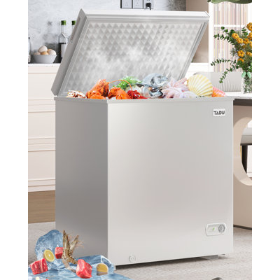7.0 Cu Ft Garage-Ready Chest Freezer with All-Climate Compressor,Weatherproof Deep Freezer, Easy Defrost Drain & Removable Storage Basket