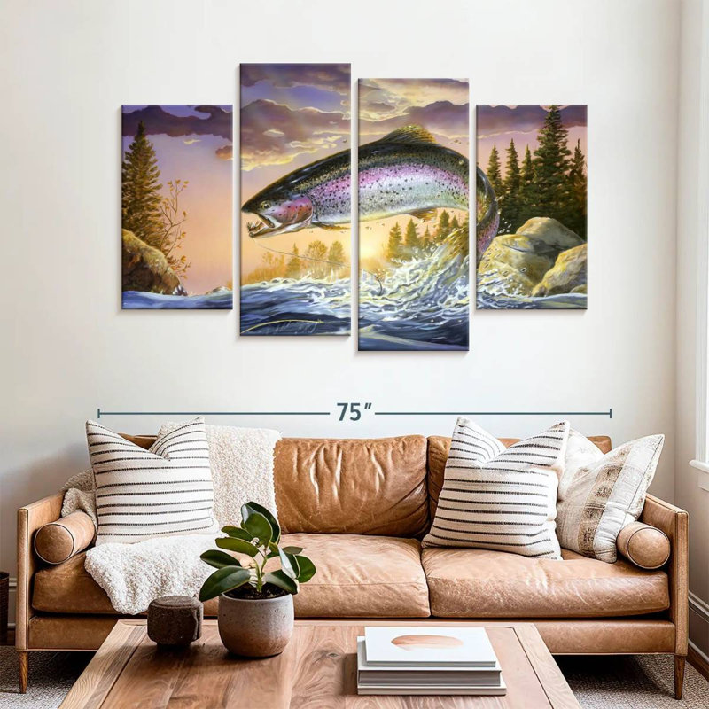 Senne Mighty Trout, 42" H x 68" W