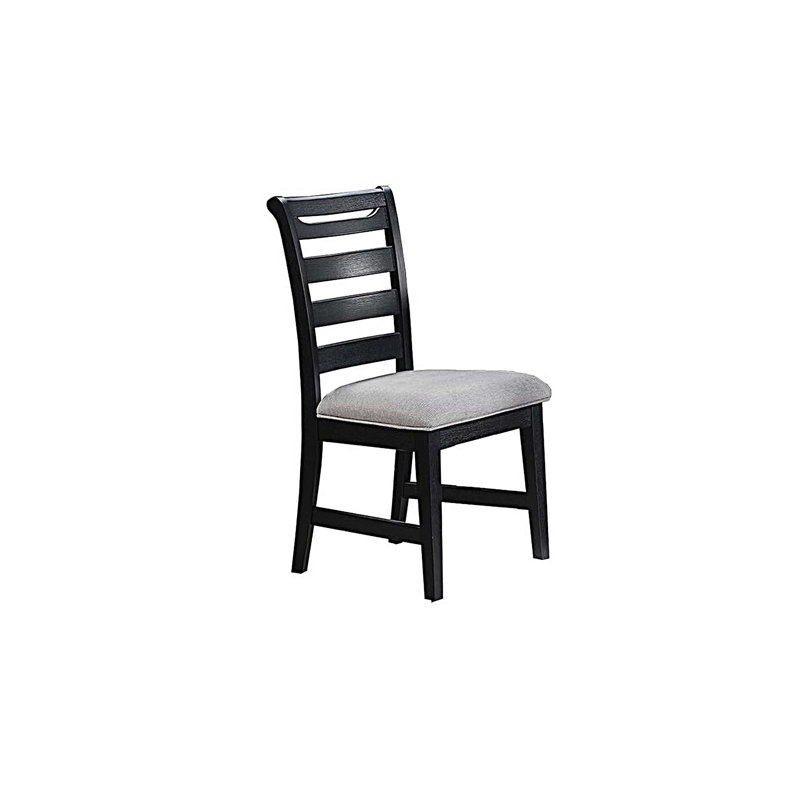 Chaise rembourrée à dossier noir