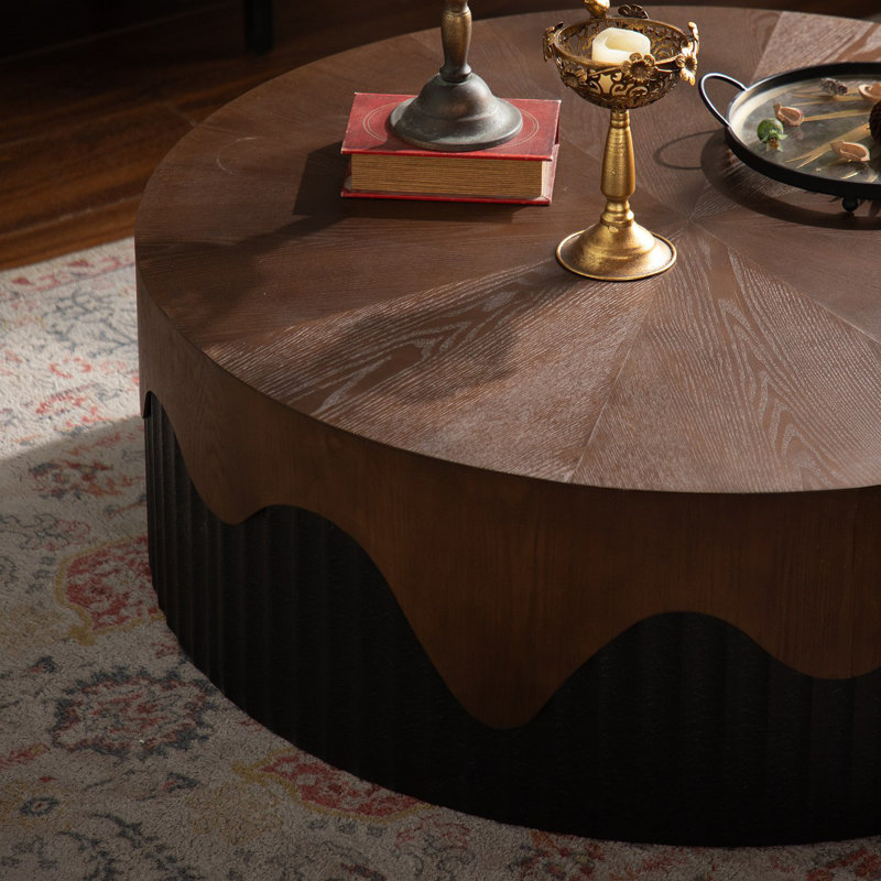 Table basse 38,97 "avec base piédestal, H 12,99 po x L 38,97 po x l 38,97 po 