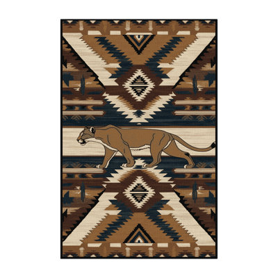  Tapis lavable Mountain Lion Southwestern