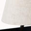 Applique murale de lecture moderne Artin avec ports USB et USB-C, projecteur DEL réglable, abat-jour en tissu et tablette en bois-1584414391