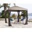 Pavillon de jardin permanent en métal X 8 pi Pavillon de jardin avec moustiquaire