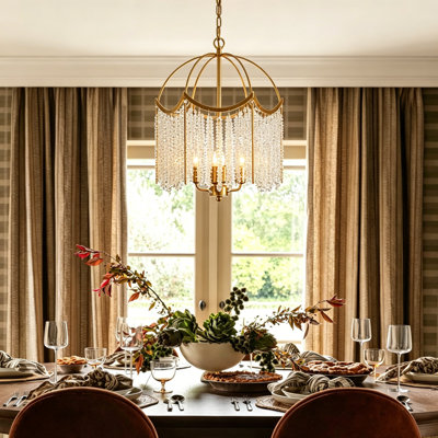 Auralis 4/6-Light  Dimmable Glam Crystal Chandelier