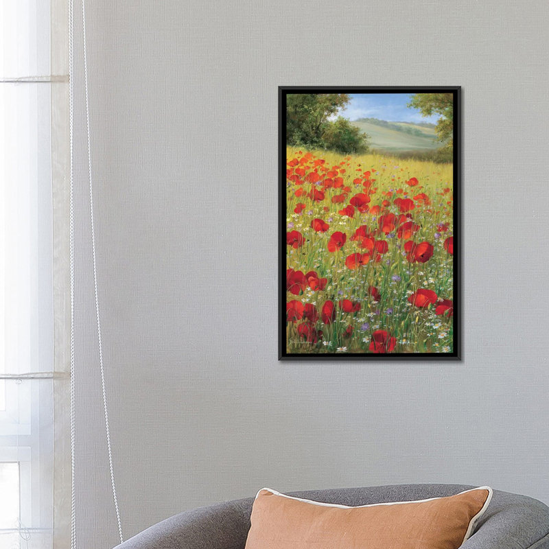 «Sparkling Field II», reproduction sur toile, H 26 po x l 18 po x P 1,5 po, Toile encadrée noire, Pas de tapis
