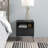 Rockefeller 20" Mid-Century Modern 1-Drawer Nightstand in Black-321291298