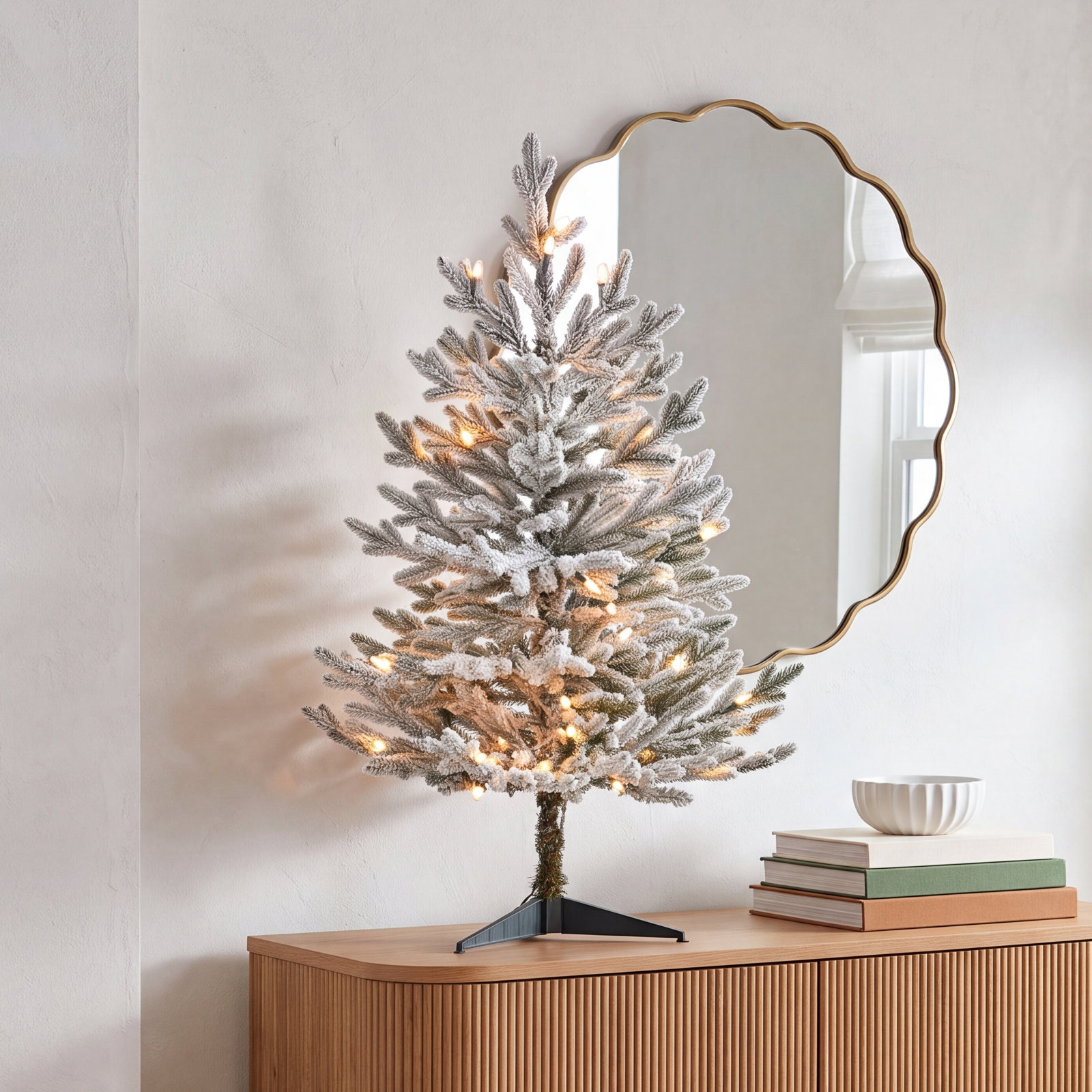 Lighted Artificial Christmas Tree, 3' H