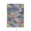 Tapis d'intérieur lavable floral bleu et rosé 9 pi x 12 pi Denim