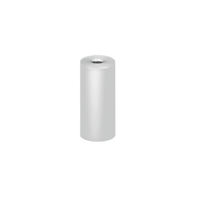 Socle FHC S34X1SC, matériau en acier inoxydable, diamètre de 3/4 po, hauteur de 1 po, vis hexagonale de 1/4 po à 20 po, finition chrome satiné