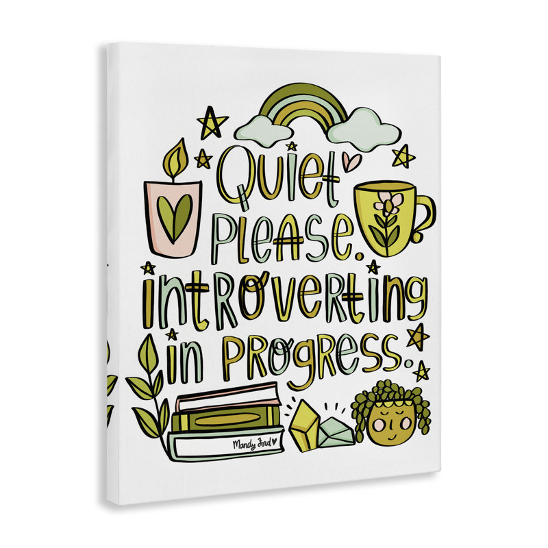 Toile Introverting In Progress, design par Mandy Ford Art + Illustration, H 20 po x l 16 po