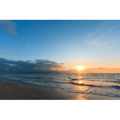 Sunrise at tropical beach 1 Piece Wrapped Canvas Wall Art