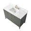 Ensemble de meuble-lavabo autoportant à simple cuve 48 po avec plateau en marbre Lavallon-105275168-105275173