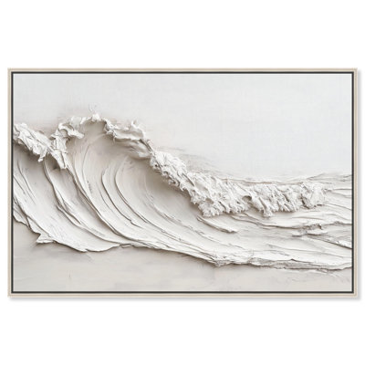 Vague sur toile blanche par Art Remedy