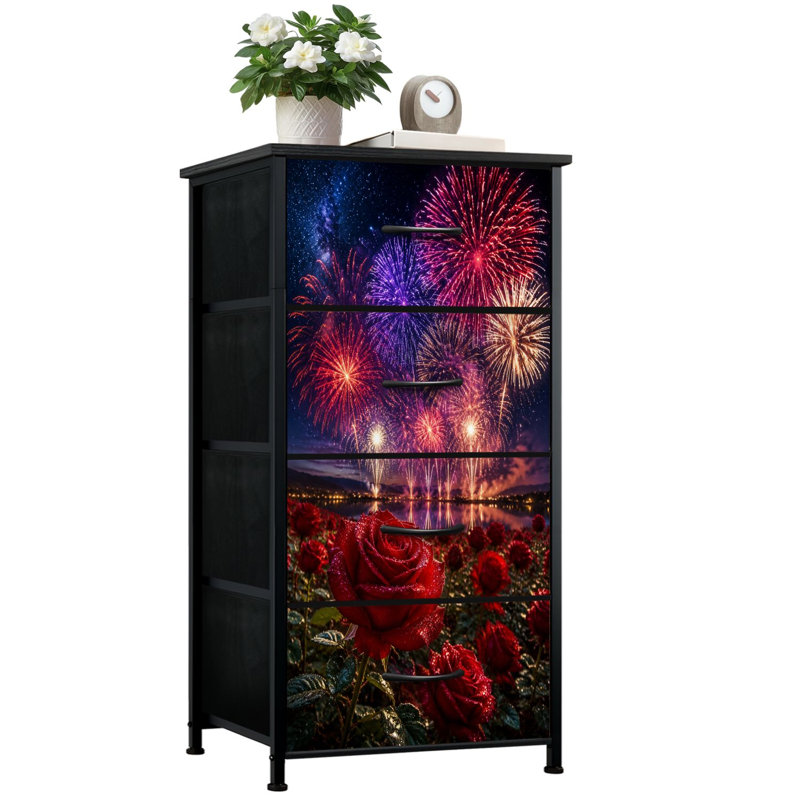 Commode de rangement verticale 4 tiroirs