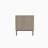 Elegant Veener Weaving Design Coffee Table With 4 Sliding Door, Wooden Center Rectangular Table With Symmetrical Design Storage Cabinet