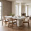 Robusto Dining Table, White Stone
