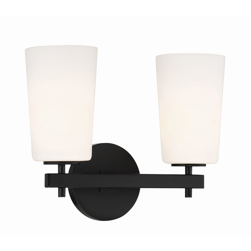 2 - Light Dimmable Vanity Light, Black
