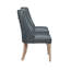Chaise d'appoint Alejoa en similicuir bleu marine (ensemble de 2)-123801227-114814508