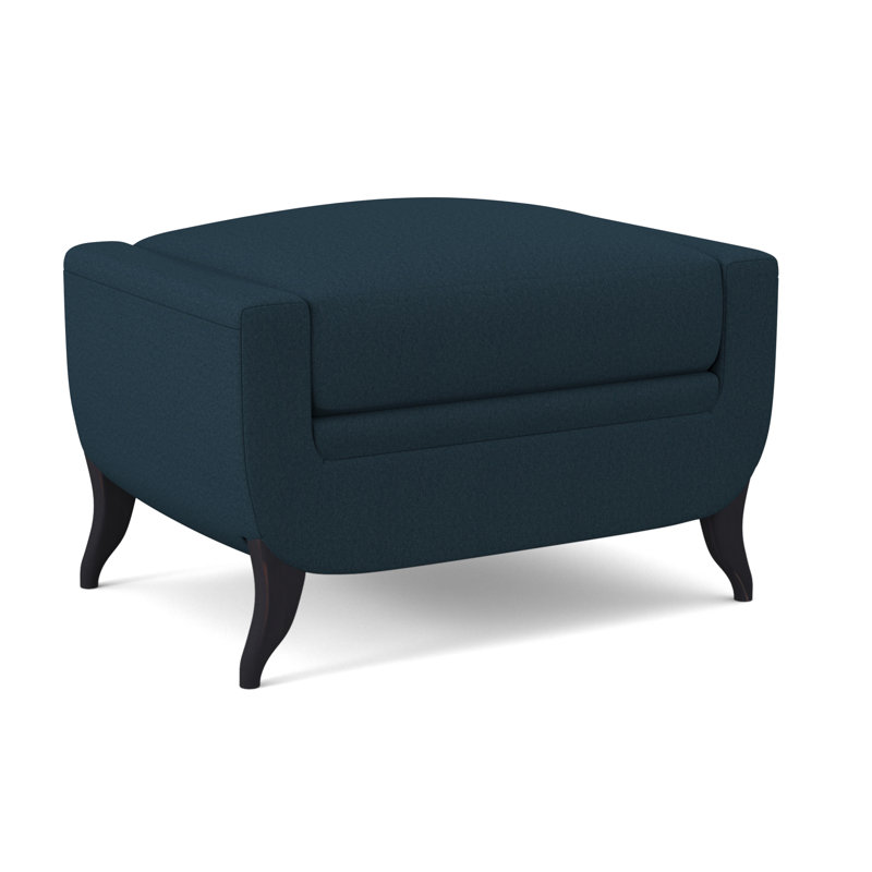 Armstrong Upholstered Ottoman, Vintage Ebony, Margaret Lagoon