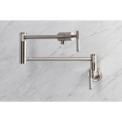 Kingston Brass Kaiser Two-Handle 1-Hole Wall Mount Pot Filler Faucet