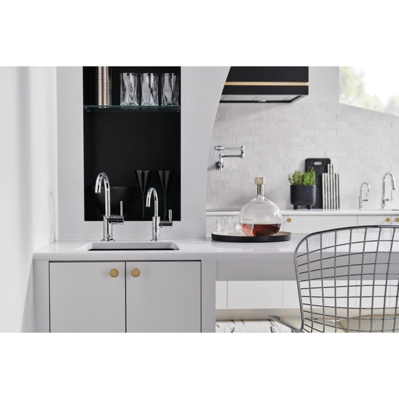 Instant Hot Faucet with Arc Spout, Stainless
