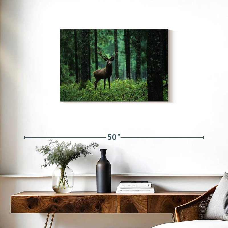 Brampt Elk In Forest, 20'' H x 30'' W