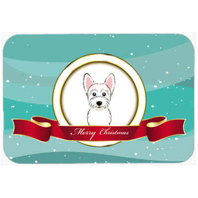 East Urban Home Westie Merry Christmas Glass Cutting Board