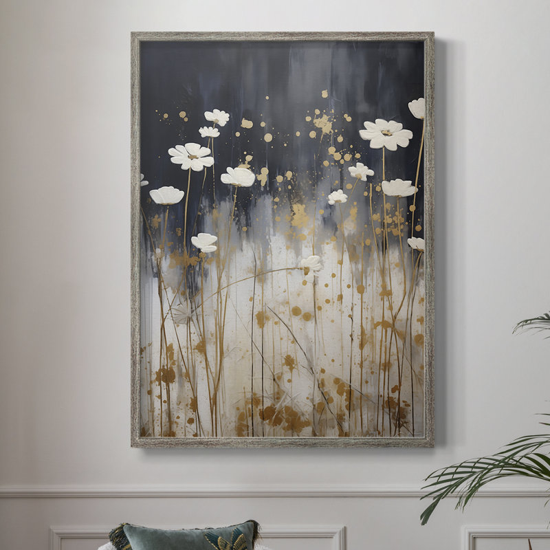 Reproduction encadrée FLORAL Series CDXVII - bois massif, H 21 po x l 17 po