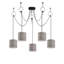Luminaire suspendu tambour 5 lumières Shayaan