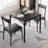 3-Piece Dining Table Set for 2 with Upholstered Chairs, Modern Square Kitchen Table for Apartment, Small Dining Room, Black-1623263258