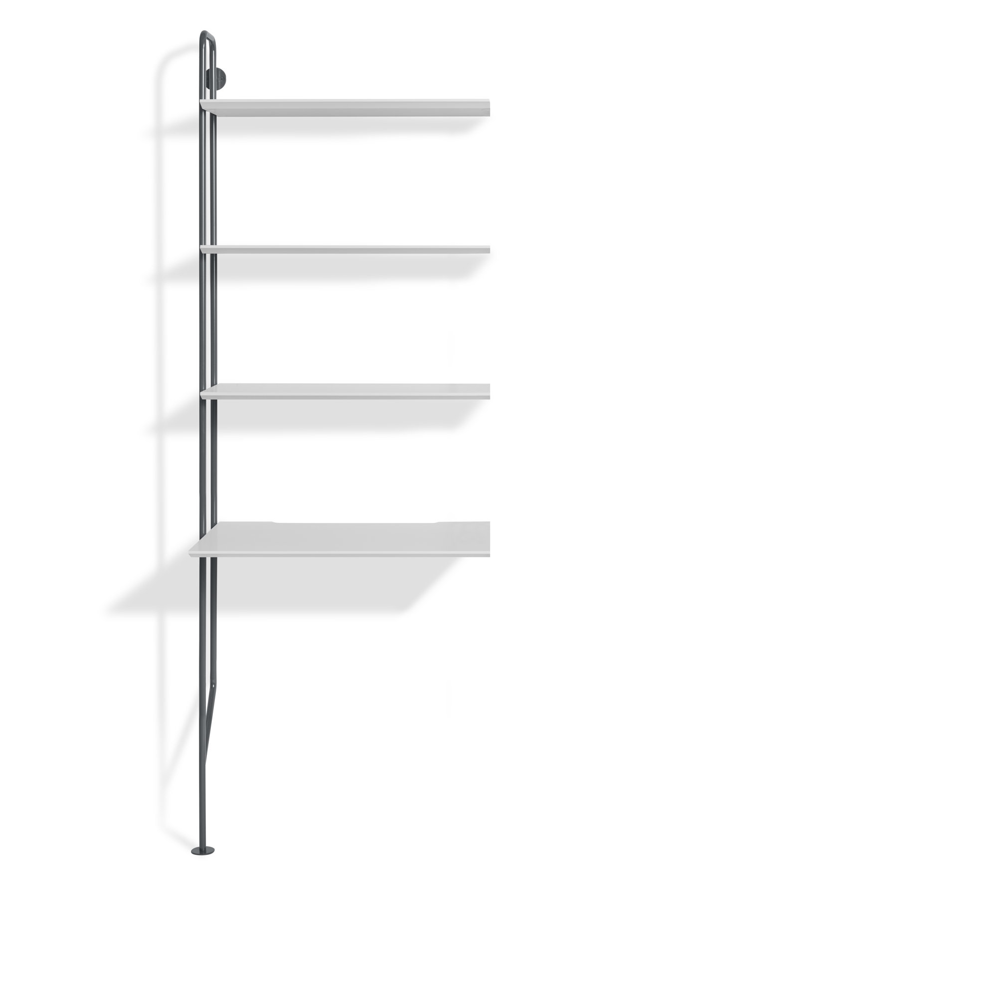 Hitch Leaning / Ladder Desk, White, Slate